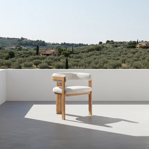 Chaise de salle à manger d'extérieur Arka en teck indonésien durable pour espaces de repas extérieurs et marché d'exportation - Product Image 1