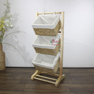 Artex Dong Thap Factory Vietnam Artesanías naturales hechas a mano Seagrass Storage Revistero con estantes inclinados - Product Image 1