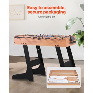 Durable 42-Inch Standard Size Indoor Full Size Folding Foosball Table for Home Family Game Room Kids Sports <b>Entertainment</b> - Product Image 6
