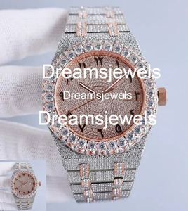 Customize Fully Iced Out Vvs <b>Stainless</b> <b>Steel</b> 46mm 5mm Thick Analog Quartz Glass Dial Luxury Antique Hip-Hop Watch - Product Image 4