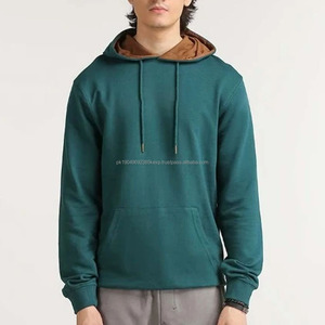 Sweat à capuche en molleton 100% coton de qualité supérieure pour homme, motif uni, poids lourd 400GSM, sweat-shirt à capuche oversize - Product Image 5