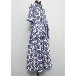 Hermoso y cómodo vestido maxi de algodón con estampado digital a mano y motivo sólido, estilo canguro, para mujer, cómodo, informal, para fiestas. - Product Image 5