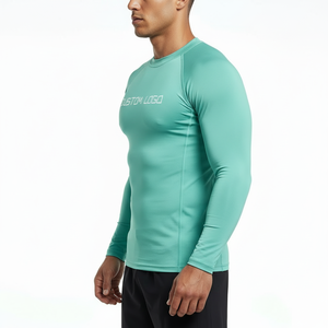 <b>Custom</b> <b>Design</b> <b>Compression</b> <b>Shirt</b> Men Slim Fit Sports Gym Wear OEM Supplier - Product Image 3