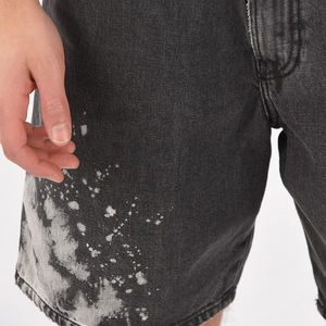 Pantalones Cortos de Mezclilla para Hombre 2026, Tendencia de Verano, Marca Estampada y Bordada, Ajustados, Casuales, Elásticos, Negros, Vaqueros - Product Image 4