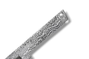 Hoja en bruto de acero de Damasco para cuchillo Tanto, de espiga completa, forjada a mano, tipo billete, para fabricación de cuchillos, DIY y personalización, con orificios para pasadores - Product Image 4