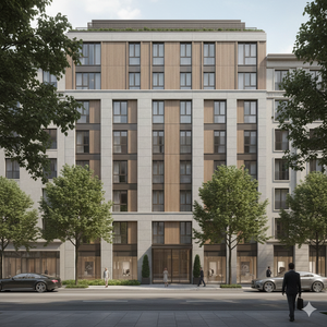 Meuble-lavabo mural moderne en contreplaqué et MDF personnalisé JY Project pour hôtel, avec miroir, pour projets hôteliers au Vietnam - Product Image 1