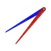 Kit de jauge de mesure en cuir personnalisé de haute qualité avec logo, rouge et bleu, pour arbitre de Boccia, modèle OEM/ODM pour le sport et le divertissement LVI-2502