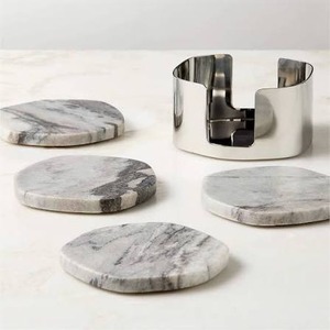 Best Quality Marble <b>Drink</b> <b>Coasters</b> Set Natural Stone Table <b>Coasters</b> Elegant Waterproof for Home Kitchen Available For Sale - Product Image 1