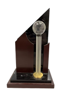 Plaque de récompense d'entreprise personnalisée en bois massif de luxe, gravée au laser rouge, pour événements sportifs et professionnels