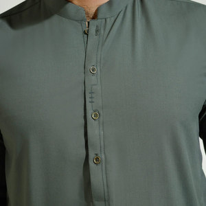 Shalwar Kameez uni pour homme, tissu de qualité supérieure, confortable, vêtement traditionnel pour la vie quotidienne et la prière. - Product Image 4