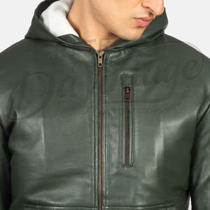 Chaqueta de Aviador de Cuero Marrón Desgastado Personalizada para Hombre, Chaqueta Bomber A-2 con Puños Acanalados, Chaqueta de Cuero Genuino - Product Image 1