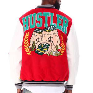 Mens Retro Varsity <b>Jacket</b> Letterman Style Comfortable Breathable Fabric With Striped Rib Collar Cuffs And Hem Stylish Wear - Product Image 5