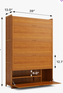 Étagère de présentation industrielle en bois style shabby chic pour chaussures, livres, meubles de rangement pour cuisine, hôtel, salle de bain, école, atelier - Product Image 3