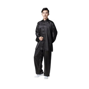 Uniforme de Kung Fu noir personnalisé pour étudiants, 100% coton respirant, vêtements d'entraînement d'arts martiaux, logo personnalisé, uniforme de Kung Fu - Product Image 5