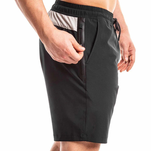 Men's Solid <b>Black</b> Quick Dry Board Shorts Drawstring Casual Bermuda Swimwear Workout Pants Mid Waist Polyester Fabric - Product Image 6
