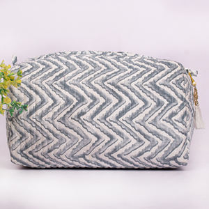 Juego de Bolsas de Maquillaje de Lujo Acolchadas de Algodón con Estampado Floral Ecológico para Mujer, Bolsa Organizadora de Cosméticos para Viaje, Promocional y de Marca - Product Image 3