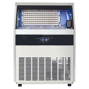 Macchina per il ghiaccio commerciale da 265 libbre/24 ore, capacità di stoccaggio 88 libbre, 126 cubetti, 15 minuti, nuovo display LED, pompa di scarico da 500 kg inclusa - Product Image 1