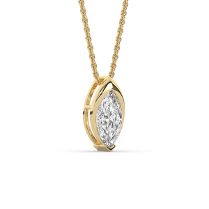 1.25 CARAT Lab Grown Diamond <b>Pendant</b> Oval Brilliant Cut 14KT <b>Solid</b> <b>Gold</b> Lightweight Daily Wear Jewelry - Product Image 5