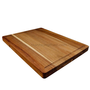 Planche à découper en bois d'acacia avec poignée, motif naturel, écologique, non toxique, en provenance du Vietnam - Product Image 5