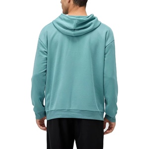 2025เสื้อมีฮู้ดกระเป๋าจิงโจ้ผู้ชายแบบมีเชือกผูกปากถุงผ้าคอตต้อนผสมโลโก้ของคุณเองได้อย่างสบายและระบายอากาศได้ดี - Product Image 2