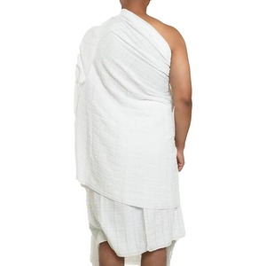 Ensemble Ihram pour homme de qualité supérieure, élégant, 2 pièces, en coton pur, léger, respirant, extensible dans quatre directions, best-seller - Product Image 3