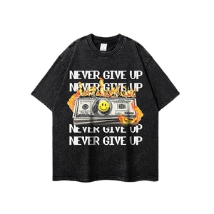 Custom Made Clothing Manufacturers Screen Printing Tee Heavyweight Oversized Boxy T shirt Gemstone Acid Wash Sun Faded T Shirt - Product Image 3