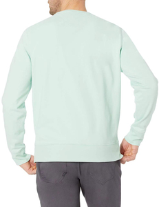 เสื้อสเวตเชิ้ตคอกลมลำลองสำหรับผู้ชาย - เสื้อสเวตเชิ้ตสีเขียวมิ้นท์น้ำหนักเบา - เสื้อผ้าฝ้ายผสมเนื้อนุ่มสำหรับขายปลีก - Product Image 2