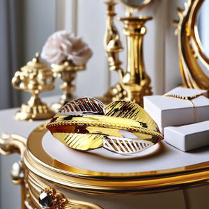 Bague simple en or à deux tons en forme de cœur |   Doux et élégant pour un usage quotidien |   Or jaune léger de 1,840 grammes - Product Image 4