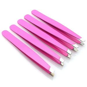 Pinzas Profesionales de Alta Precisión para Cejas, Pinzas Inclinadas para Depilar, Tijeras para Pestañas Postizas, Ecológicas, Duraderas, de Acero Inoxidable - Product Image 1