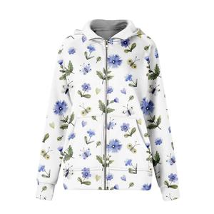 New Style Women's Boxy Zip Hoodie Custom <b>Print</b> Eco-Friendly Casual Oversized Winter <b>Sweatshirts</b> Streetwear Pullover - Product Image 1