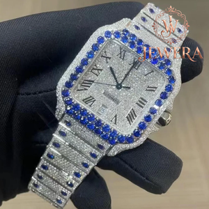 Reloj de Lujo Hip Hop de Acero Inoxidable con Diamantes Moissanite, Esfera Personalizada y Acabado de Joyería Premium Disponible al Mejor Precio - Product Image 3
