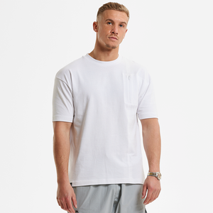 Mens Light Grey Crewneck T-Shirt 100% Cotton Solid Casual Regular Fit Short Sleeve Knitted - Product Image 1