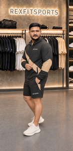 REXFITSPORTS 2026 Custom Men’s Nylon Tracksuit Hooded Windbreaker <b>Jacket</b> and Shorts Set Lightweight Water Sportswear - Product Image 5