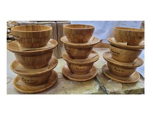 Vietnam Factory <b>Bamboo</b> Bowls Polished Technique Extra Large Wooden Spoon Set Engraved Logo Kitchenware Dinnerware Decorative Use - Product Image 3