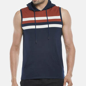 Wholesale Custom Winter Digital Performance Hooded Tank Top <b>for</b> <b>Men</b> Athletic Gym <b>Sleeveless</b> <b>Hoodie</b> Workout Training Fitness Wear - Product Image 1