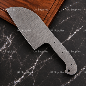 Cuchillo de Chef Serbio de Acero de Damasco Hecho a Mano con Hoja Recta Tipo Drop Point, Hoja en Bruto, OEM ODM Disponible, Alta Calidad - Product Image 5