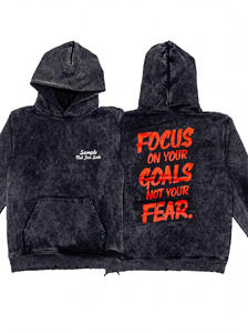 Mens Vintage Acid Wash Pullover Hoodie Oversized Motivational Graphic <b>Back</b> Print Streetwear Hooded Sweatshirt - Product Image 5