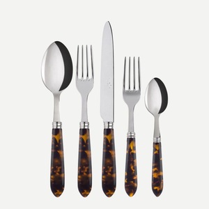 Ensemble de couverts en gros, finition dorée, acier inoxydable, fourchette, couteau, cuillère, vaisselle avec manches en bois modernes pour la table de cuisine - Product Image 6