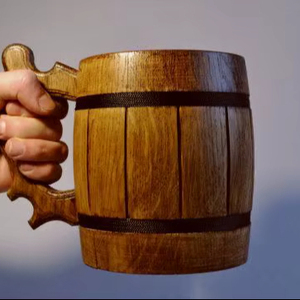 Mug à poignée en bois - Product Image 1