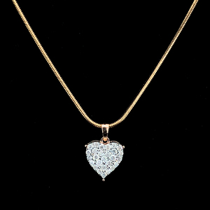 Collar con Colgante de Corazón en Oro Rosa - Product Image 2