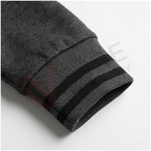 Conjunto Deportivo Gris con Capucha para Hombre, Manga Larga, Cierre de Botones, Patrón Geométrico, Transpirable, Informal, para Otoño, Corte Regular - Product Image 6