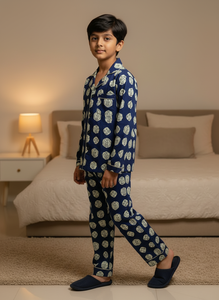 UNBIND Pyjamas pour enfants en pur coton, tendance, à manches longues, très confortables, toutes saisons, de qualité supérieure, pour robe imprimée - Product Image 3