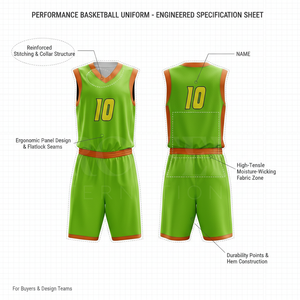 Uniforme de basket-ball en polyester durable et extensible pour les équipes professionnelles, entraînement, vêtements de sport respirants - Product Image 3