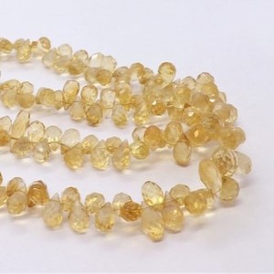 ลูกปัดซิทรินทรงหยดน้ำเจียระไนธรรมชาติ ขนาด 4x6-5x7 มม. ลูกปัดซิทรินทรงหยดน้ำ ความยาว 16 นิ้ว ลูกปัดพลอยสำหรับทำเครื่องประดับ จำนวนมาก - Product Image 4