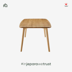 Modern Japandi Solid Teak Wood <b>Dining</b> <b>Table</b> <b>Space</b> <b>Saving</b> Home Apartment Cafe Restaurant <b>Table</b> Indonesia - Product Image 4