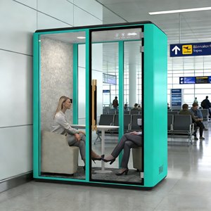 Cabina de Oficina Móvil Insonorizada para 2 Personas, con Aire Acondicionado, en Venta Directa de Fábrica - Product Image 1