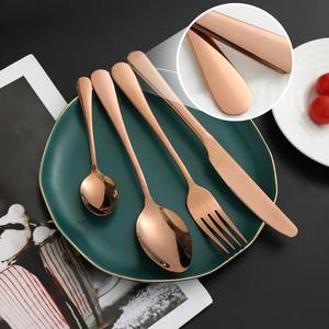 Gold Metal Handle Cutlery Set Luxury Designer <b>Flatware</b> For Dining Parties Weddings Restaurants And Elegant Table Settings - Product Image 5