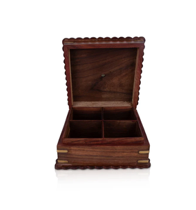 Caja de madera de alta calidad para dulces y frutos secos con tapa, bandeja de madera para frutos secos, la más vendida. - Product Image 2