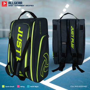 Sac à dos de pickleball Just Play All, grand format, 6 compartiments, rangement pour raquettes et chaussures, fermeture éclair en PVC imperméable, sac de voyage 36-57L - Product Image 6