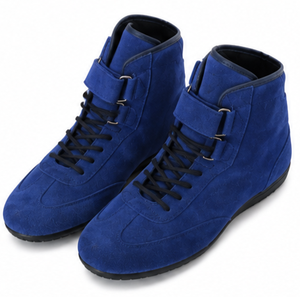 Bottes moto bleues à la cheville, tige en faux daim, semelle extérieure en caoutchouc, fermeture auto-agrippante, bout fermé, semelle intermédiaire en EVA pour l'hiver, antidérapantes, légères - Product Image 6